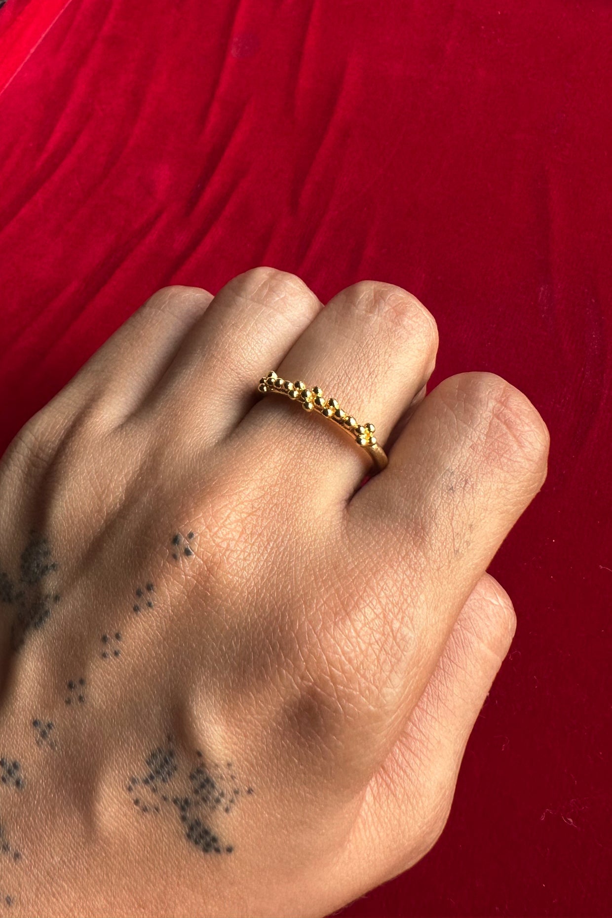 Silver Dotted Ring