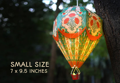 Blue Hot Air Balloon DIY Paper Lamp Shade