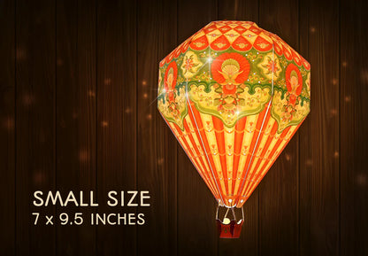 Red Hot Air Balloon DIY Paper Lamp Shade