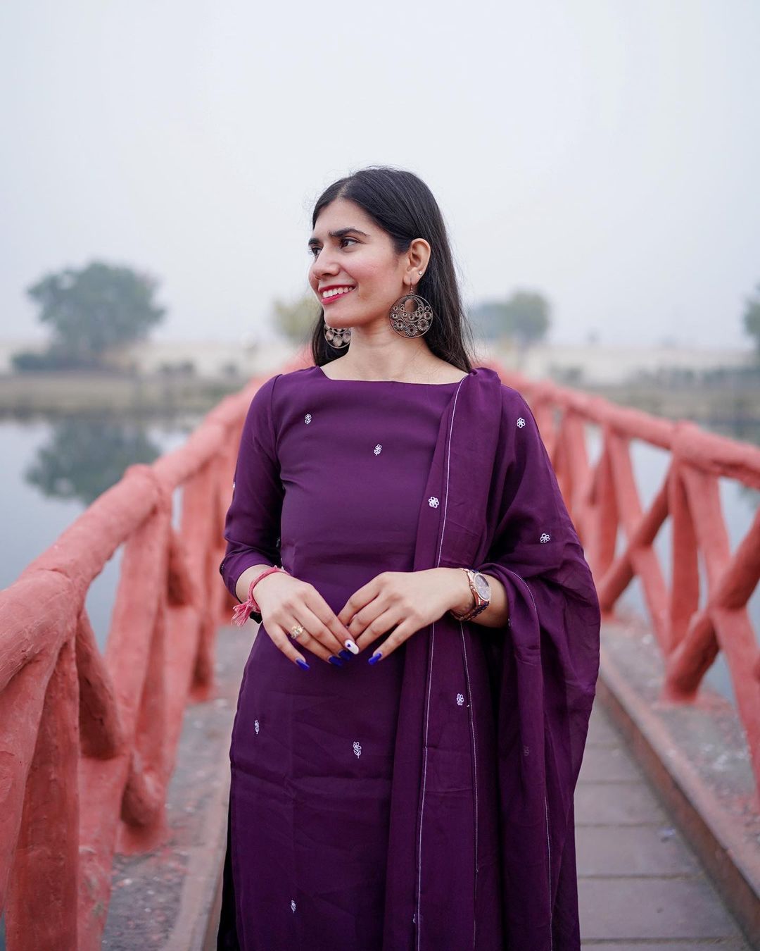 Plum Purple Kurta Set