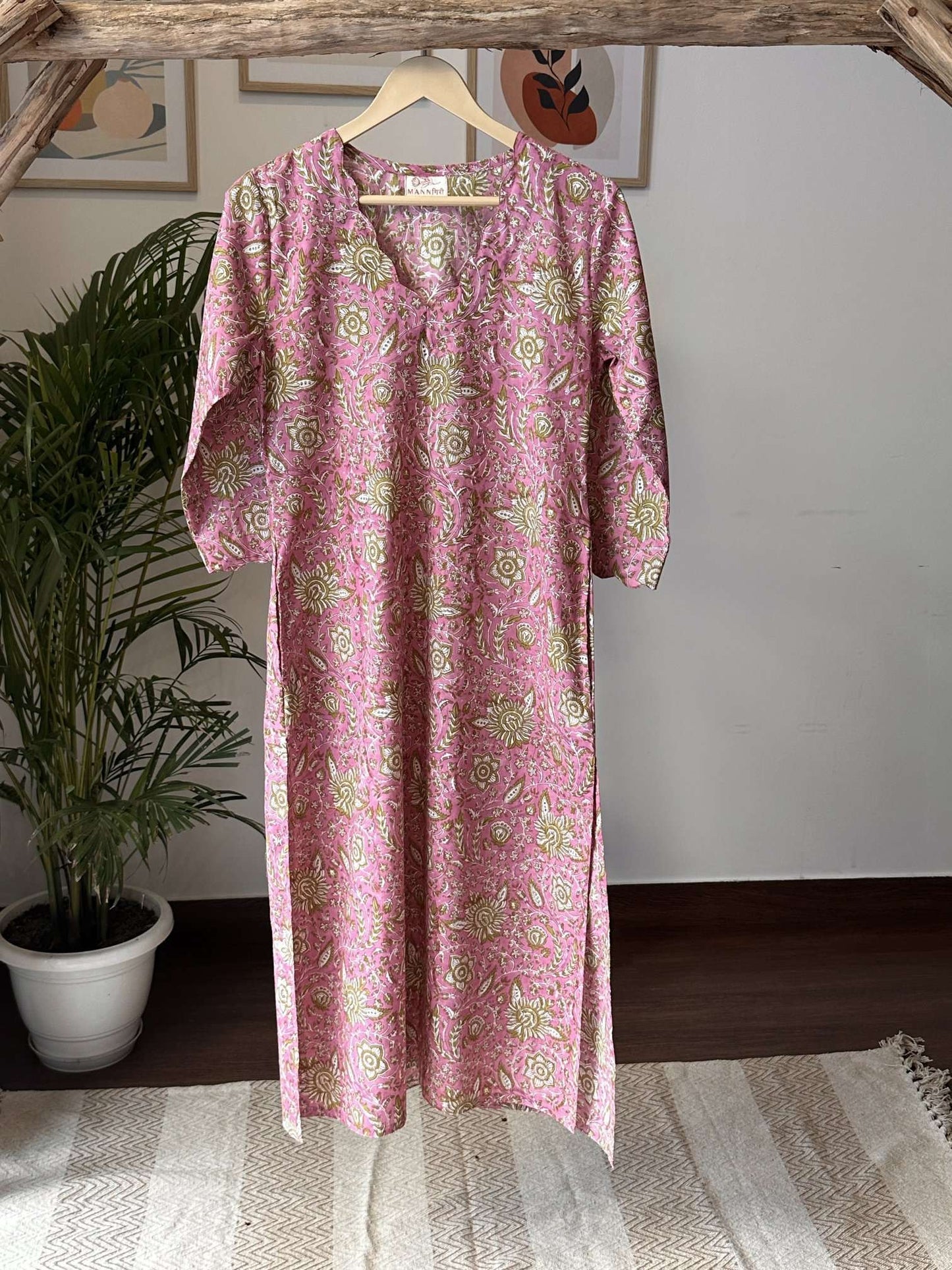 Soft Pink Long Kurta