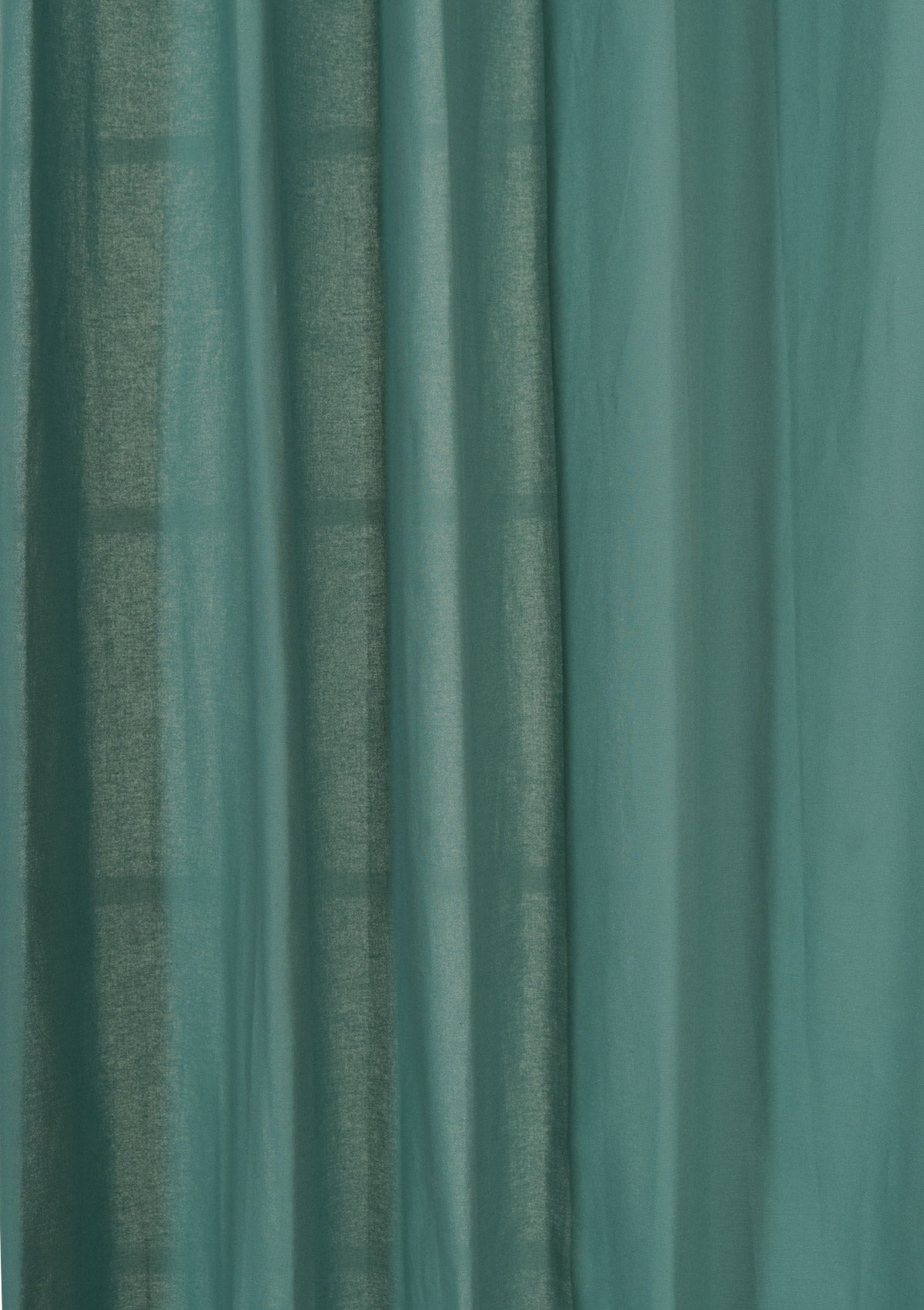 Room Darkening - Solid Aqua Blue Cotton Plain Curtain