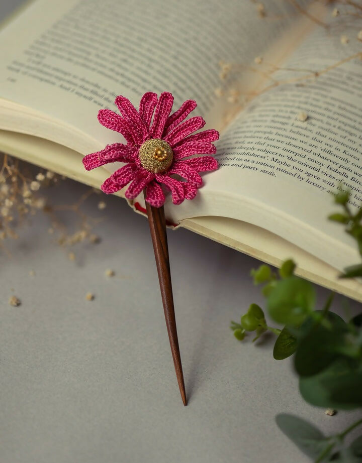 Hairstick ~ Pink Daisy