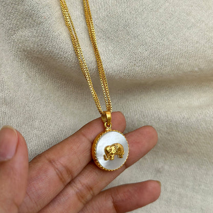 Haathi Mother of Pearl Pendant