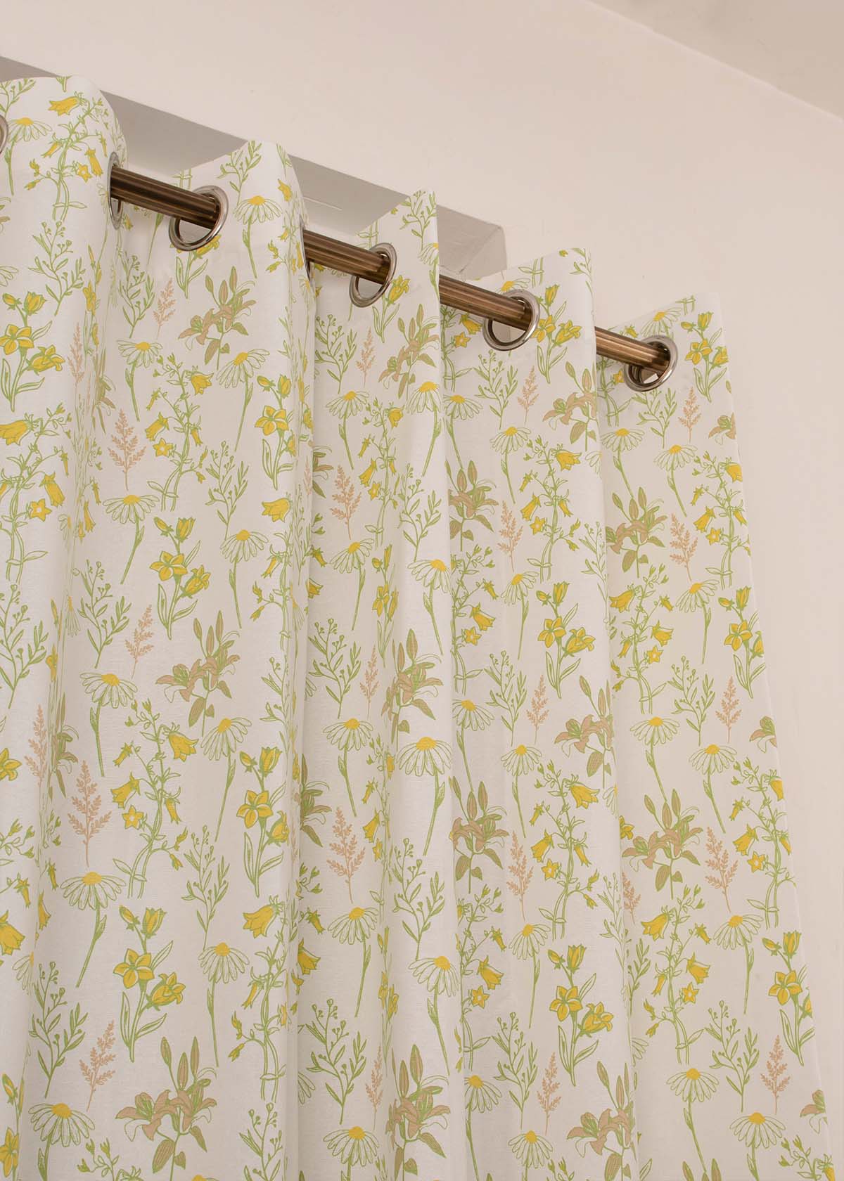 Room Darkening - Tulip Garden Cotton Cloral Curtain