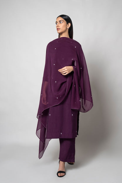 Plum Purple Kurta Set