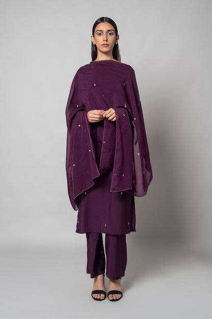 Plum Purple Kurta Set