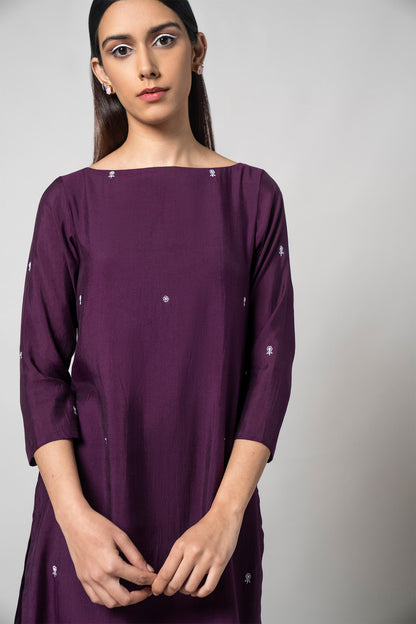 Plum Purple Kurta Set