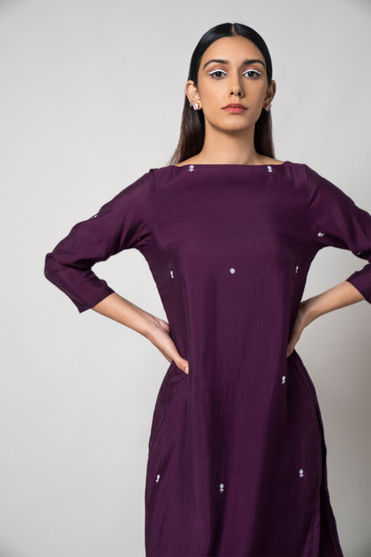 Plum Purple Kurta Set