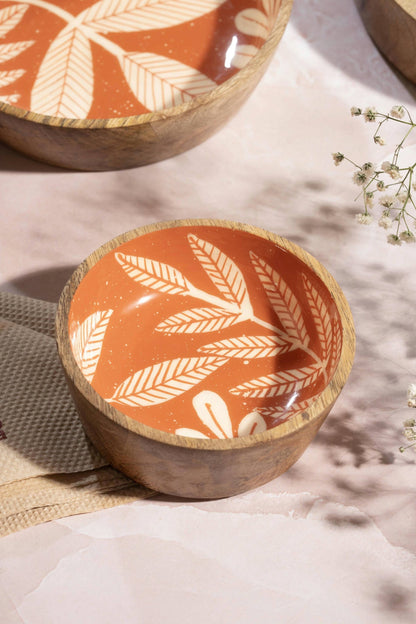 Pastel Garden Wooden Bowl