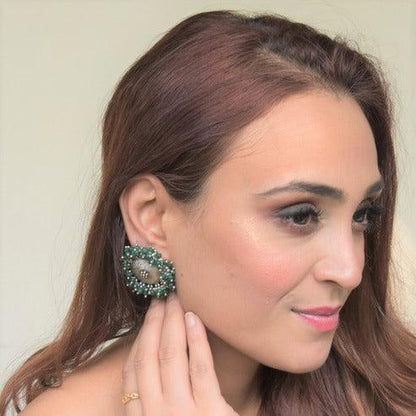 Gardishi Green Jades Earrings