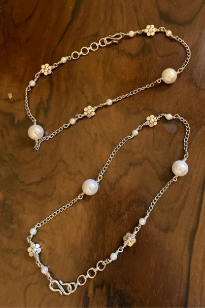 Floral Pearl Anklet