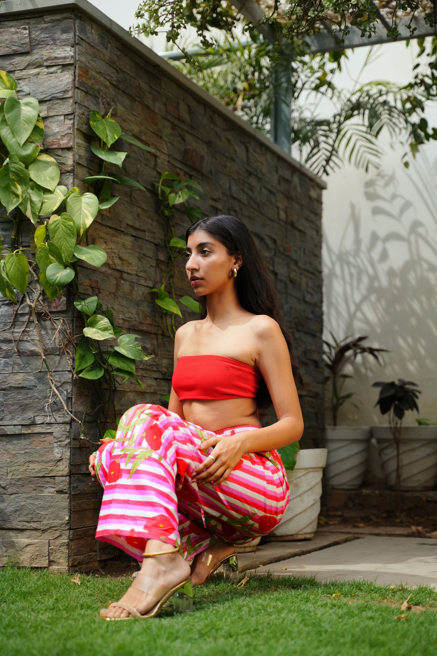 Sunrise Pink and Red Trousers