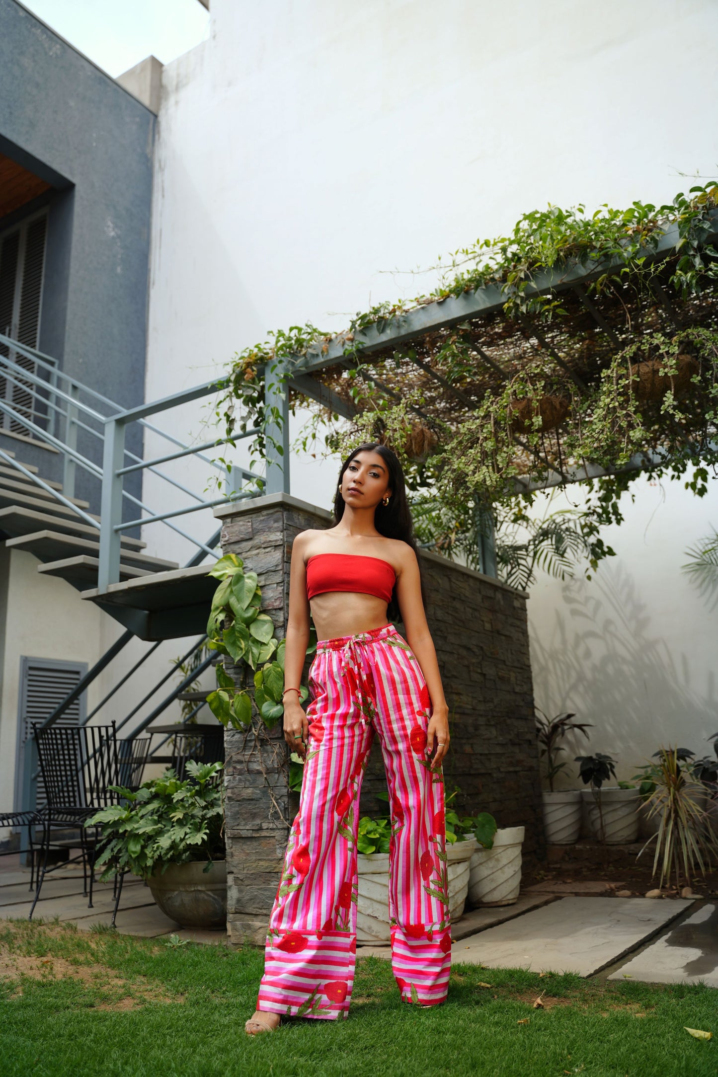 Sunrise Pink and Red Trousers