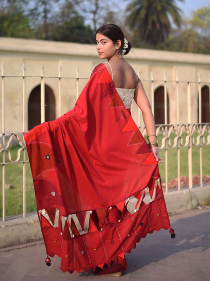 कुमकुम Red Saree