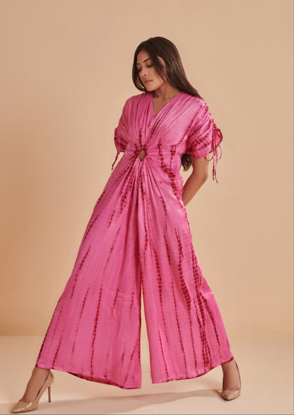 Lunaria Pink Silk Jumpsuit