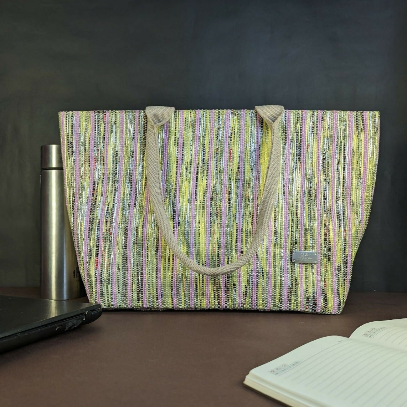 Upcycled Handwoven: The Office Tote