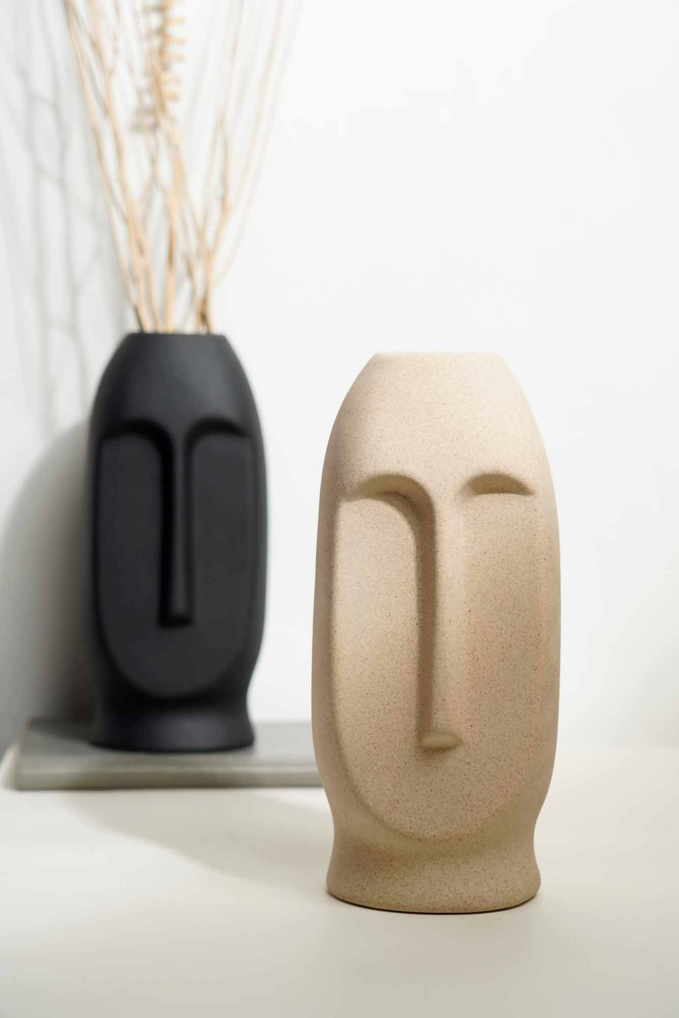 Premium Matte Nordic Face Vase