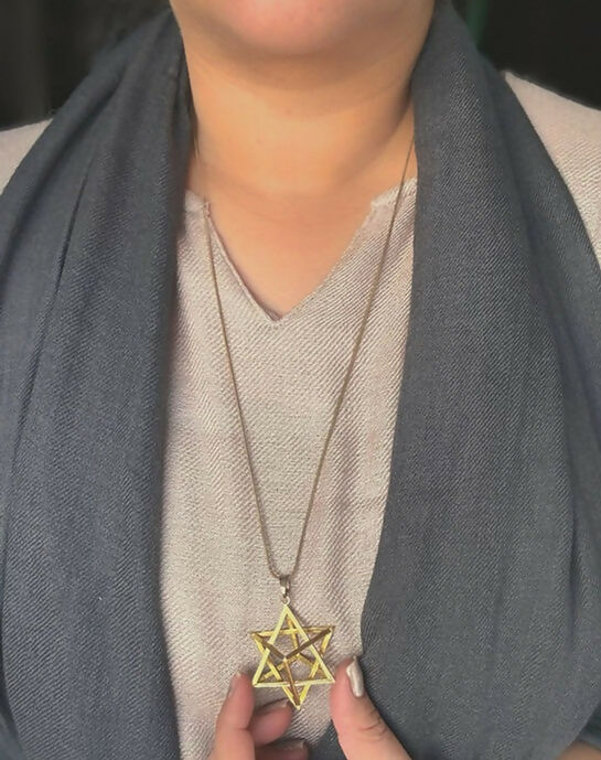 Octangular Star Brass Pendant