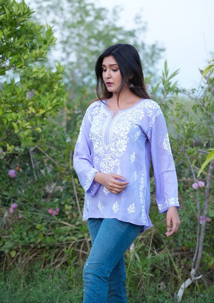 Fiza Modal Chikankari Short Kurta