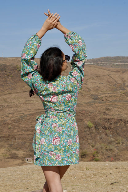 Green Wrap Around Dress