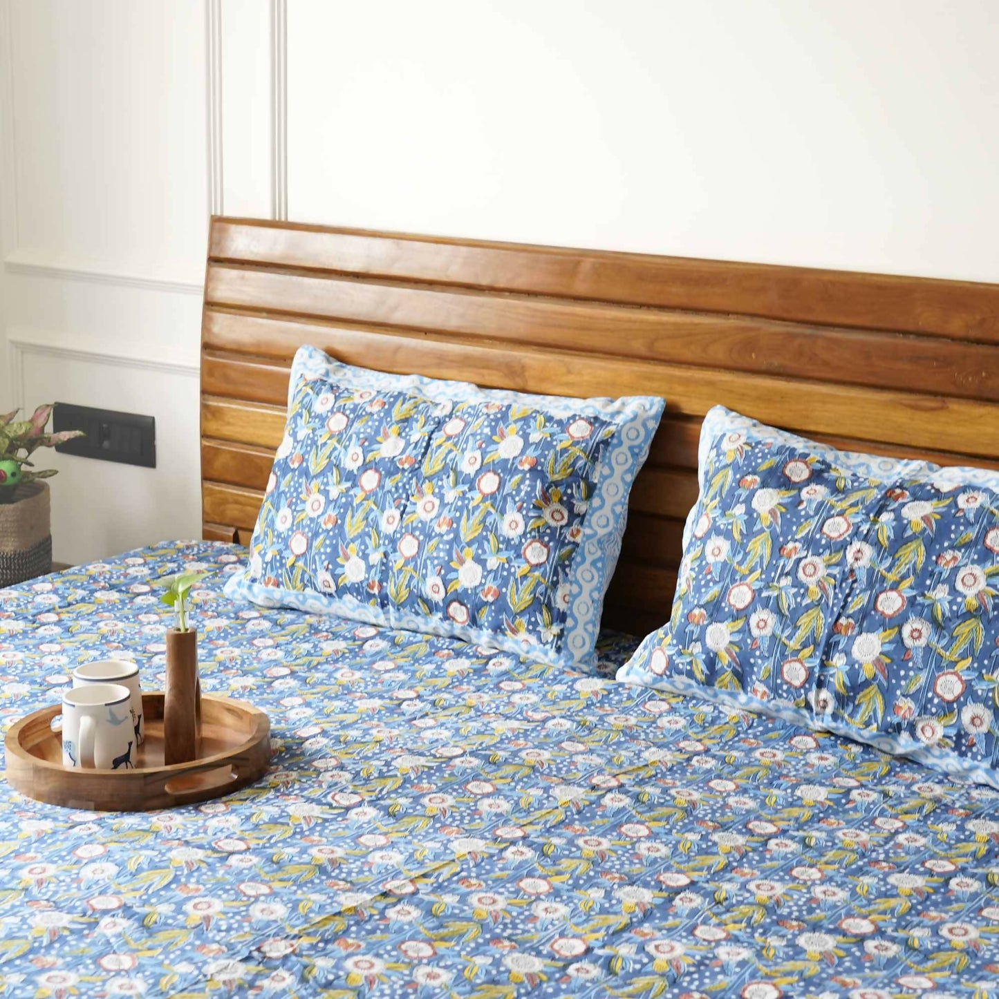 Starry Night - Handblock Bedsheet (108x108 Inches)