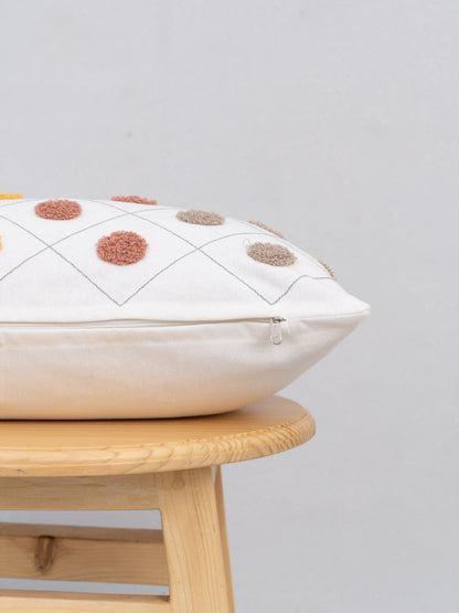 Dainty Dots Printed 100% Cotton Cushion Cover