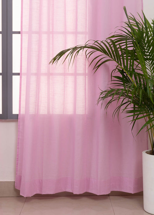 Light Filtering - Solid Lavender Sheer Pure Cotton Curtain