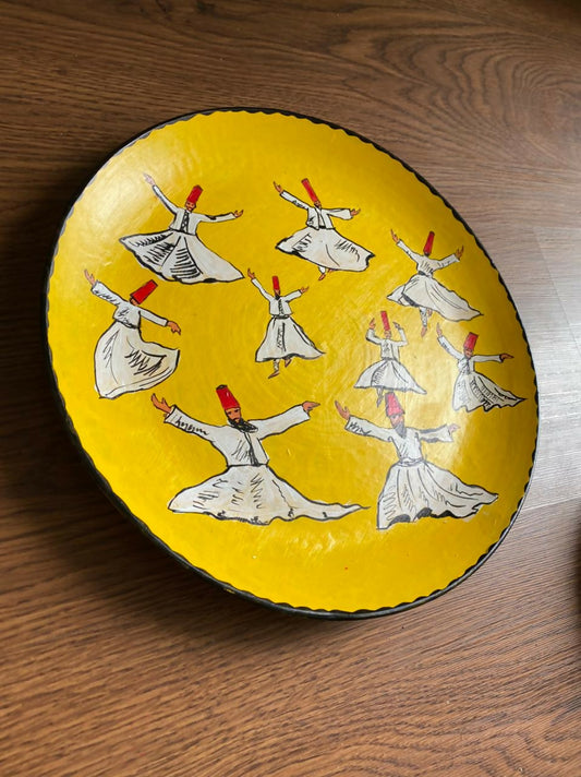 Yellow Sufi Wall Plate