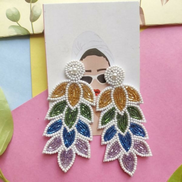 Mor Pankh Handmade Beaded Earrings