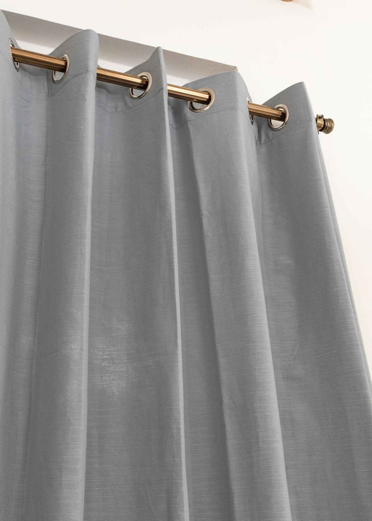 Room Darkening - Ultimate Grey Cotton Plain Curtain