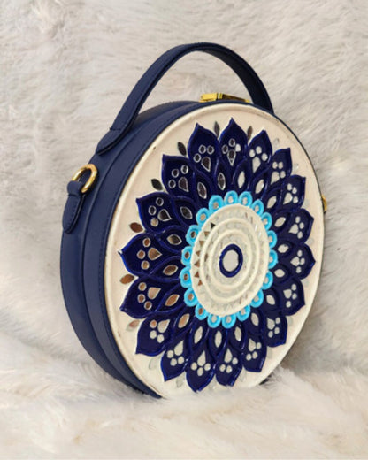 Evil Eye Lippan Art Handcrafted Circle Box Bag