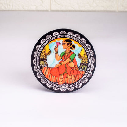 Paripatra Pattachitra Mug with Coaster - Yellow