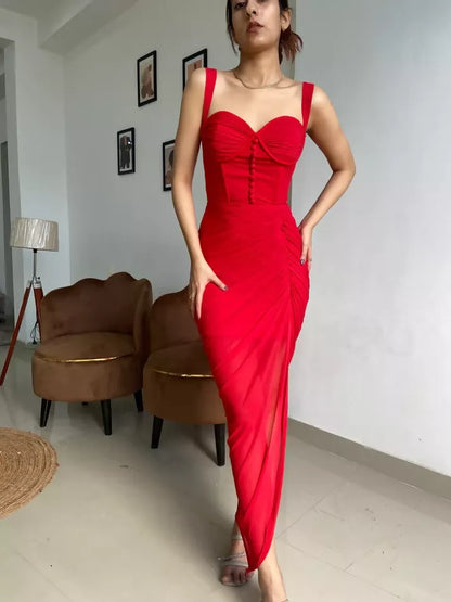 Red Corset Cocktail Dress