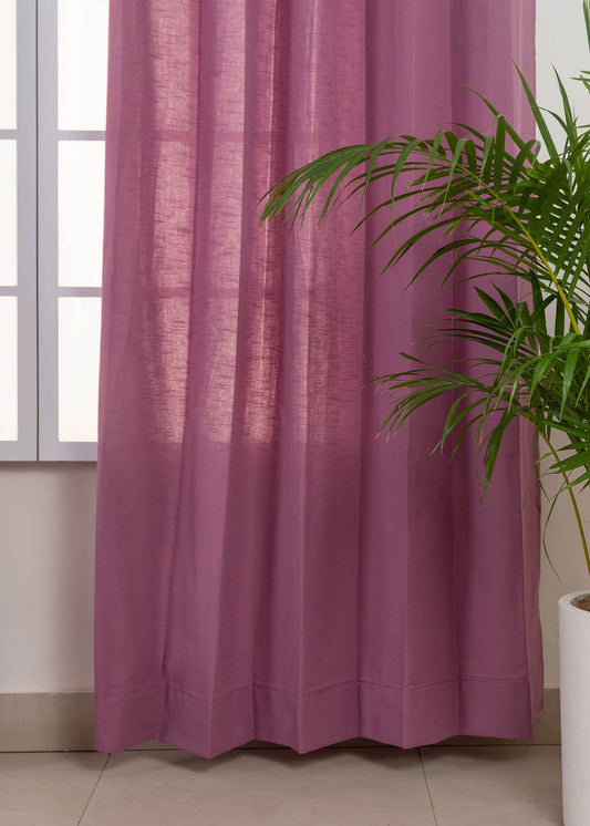 Room Darkening - Grape Purple Pure Cotton Curtain