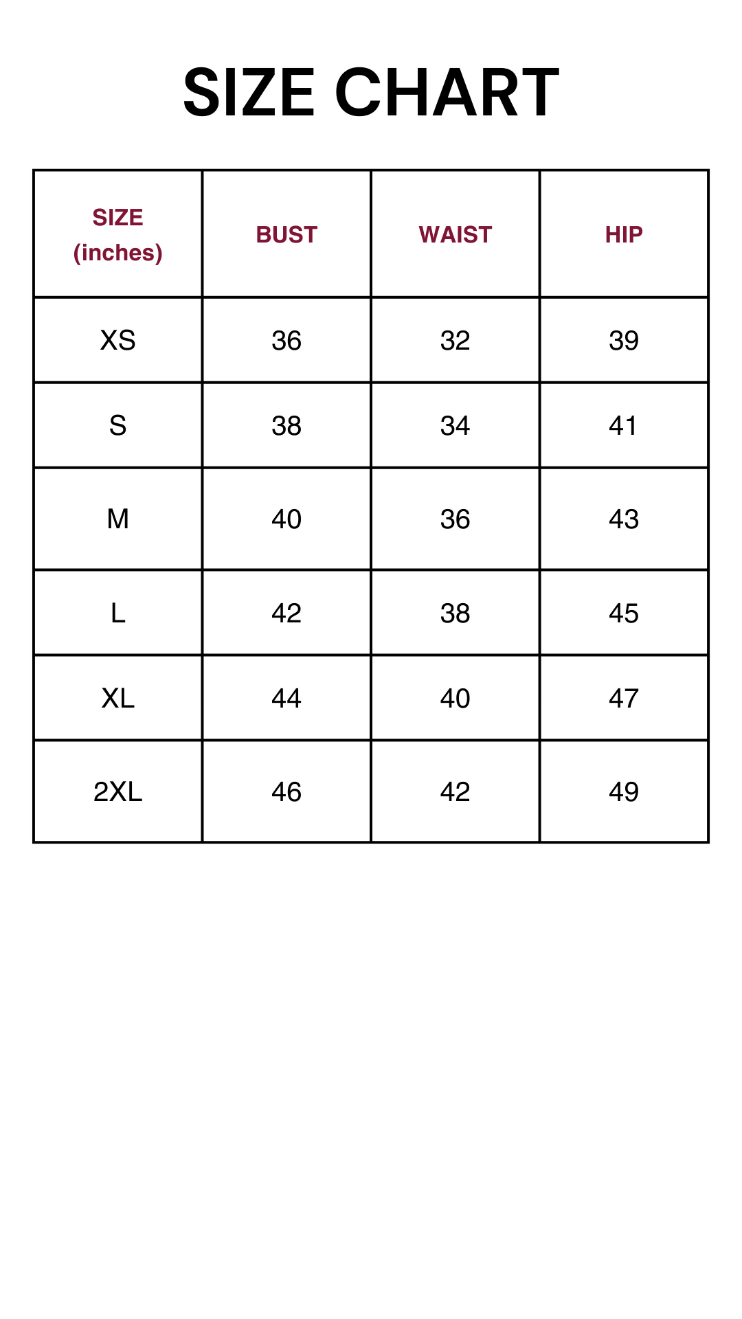 Firdaus-size-chart