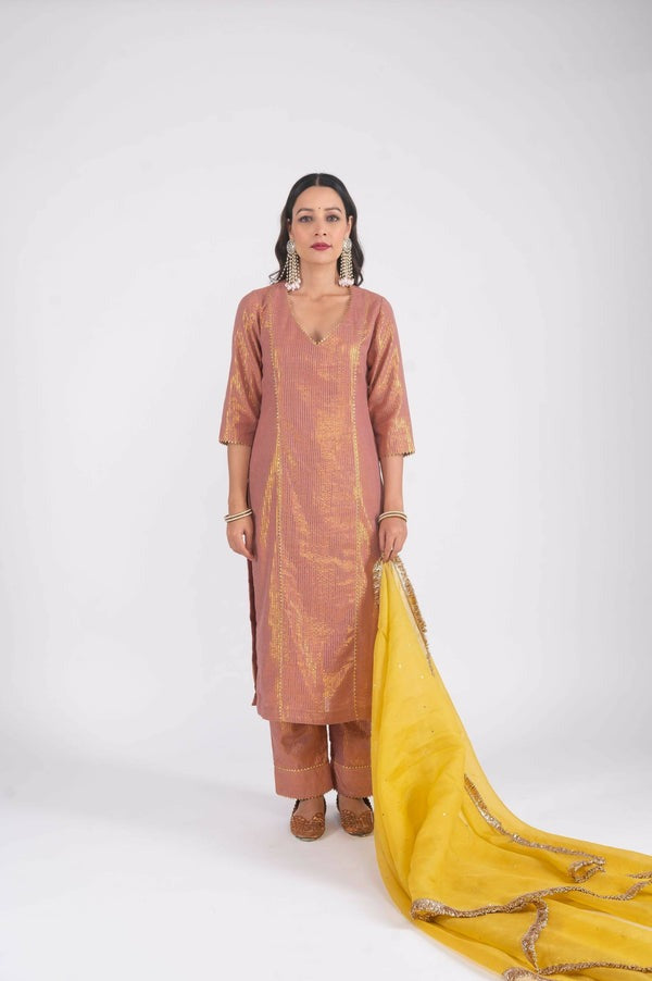 Ember Zari Kurta Set