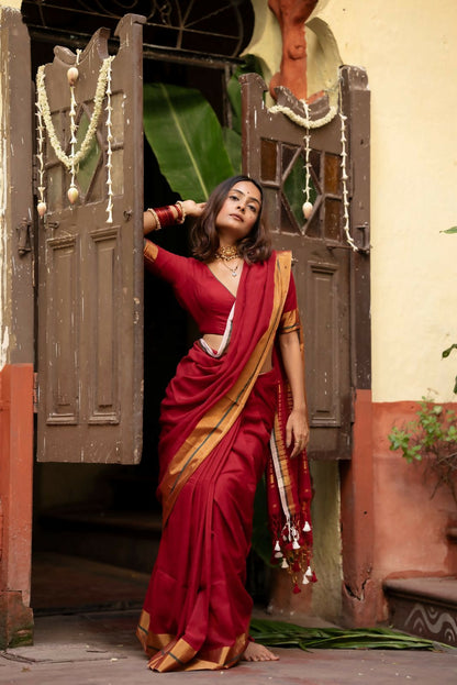 Maroon Mohini Saree
