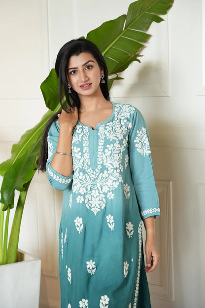 Gul Modal Chikankari Kurti