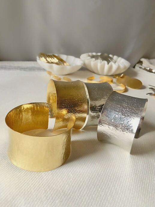 Argent Brass Wrist Cuffs