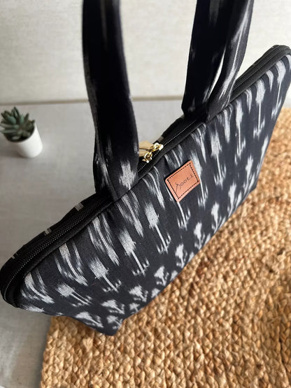 Ikat Black MacBook Laptop Sleeve