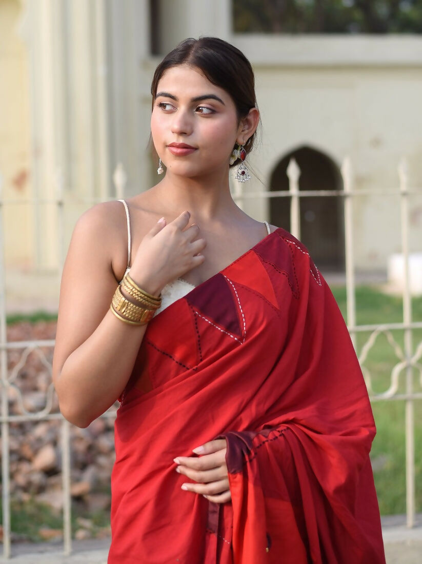 कुमकुम Red Saree