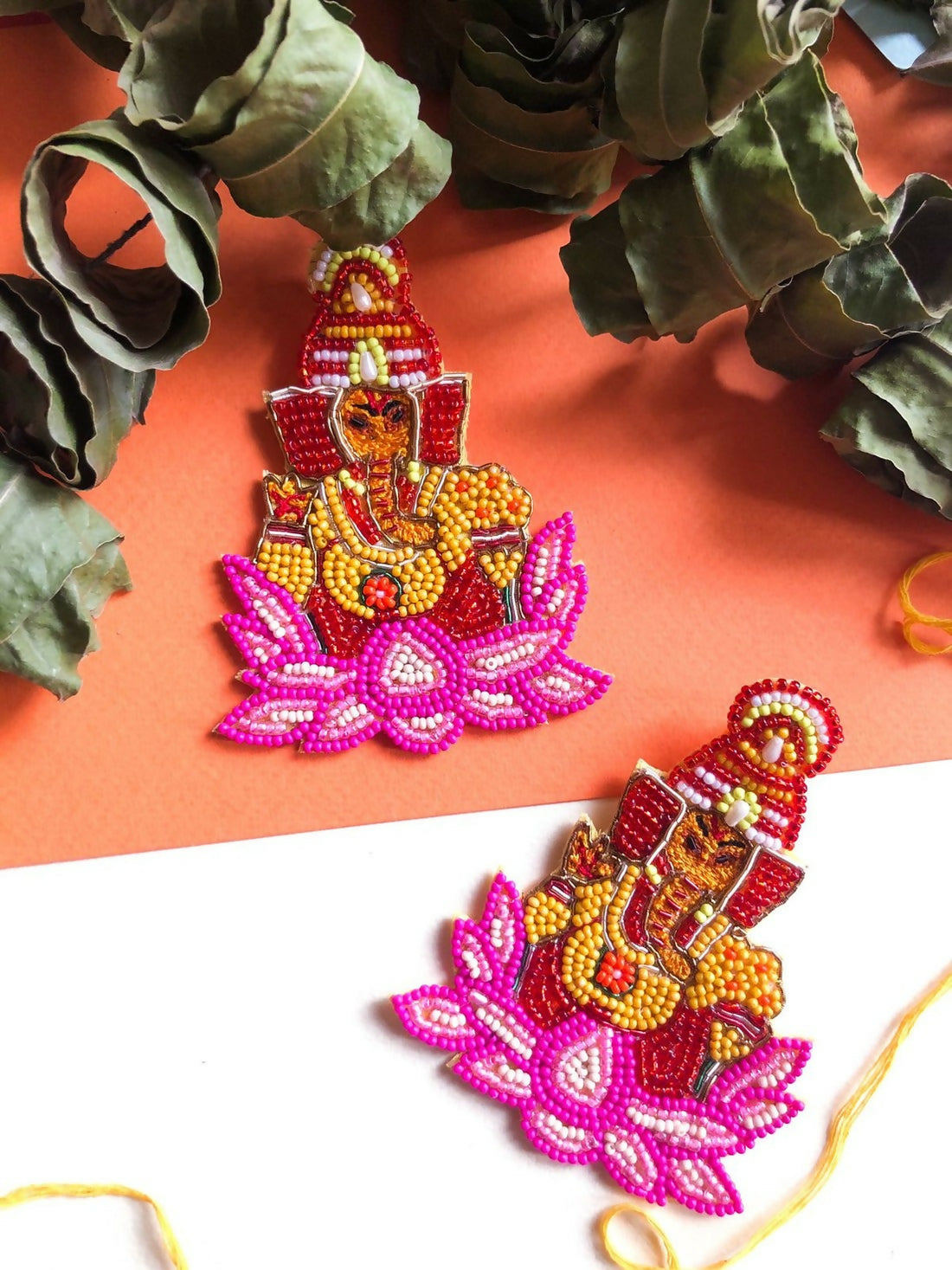 Ganesha Handmade Beaded Earrings