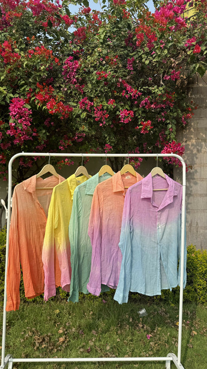 Ombre Two Tone Pastel Shirts