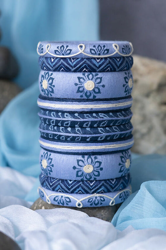 Mahanadi Blue Bangle Set
