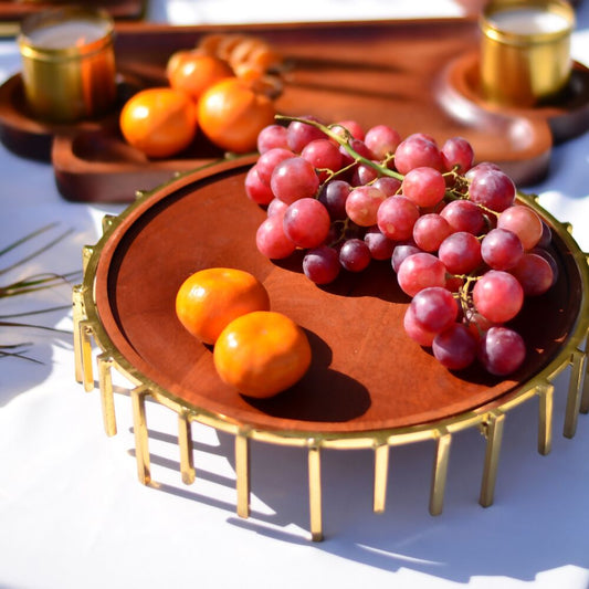 Cake Stand | Riser| Serving Tray| Platter: Wood and Metal