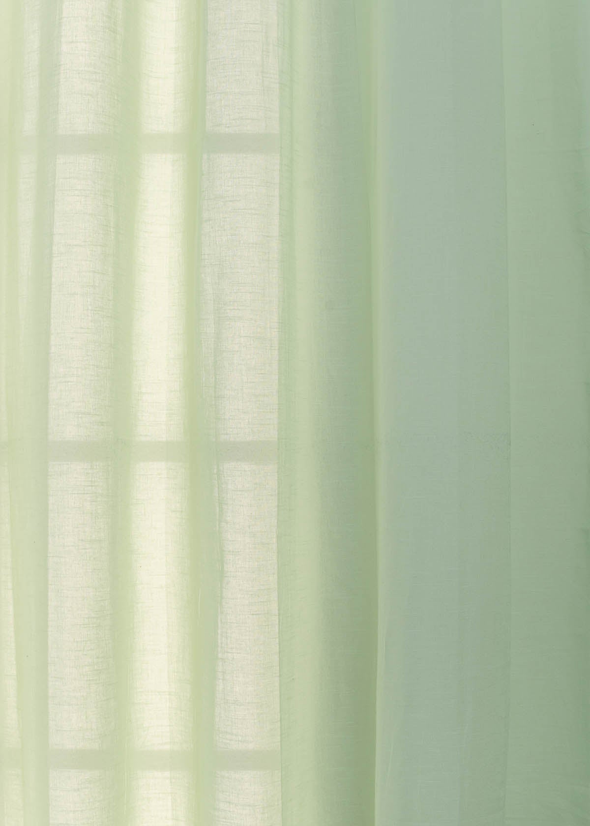 Light Filtering - Solid Sage Green Sheer Pure Cotton Curtain