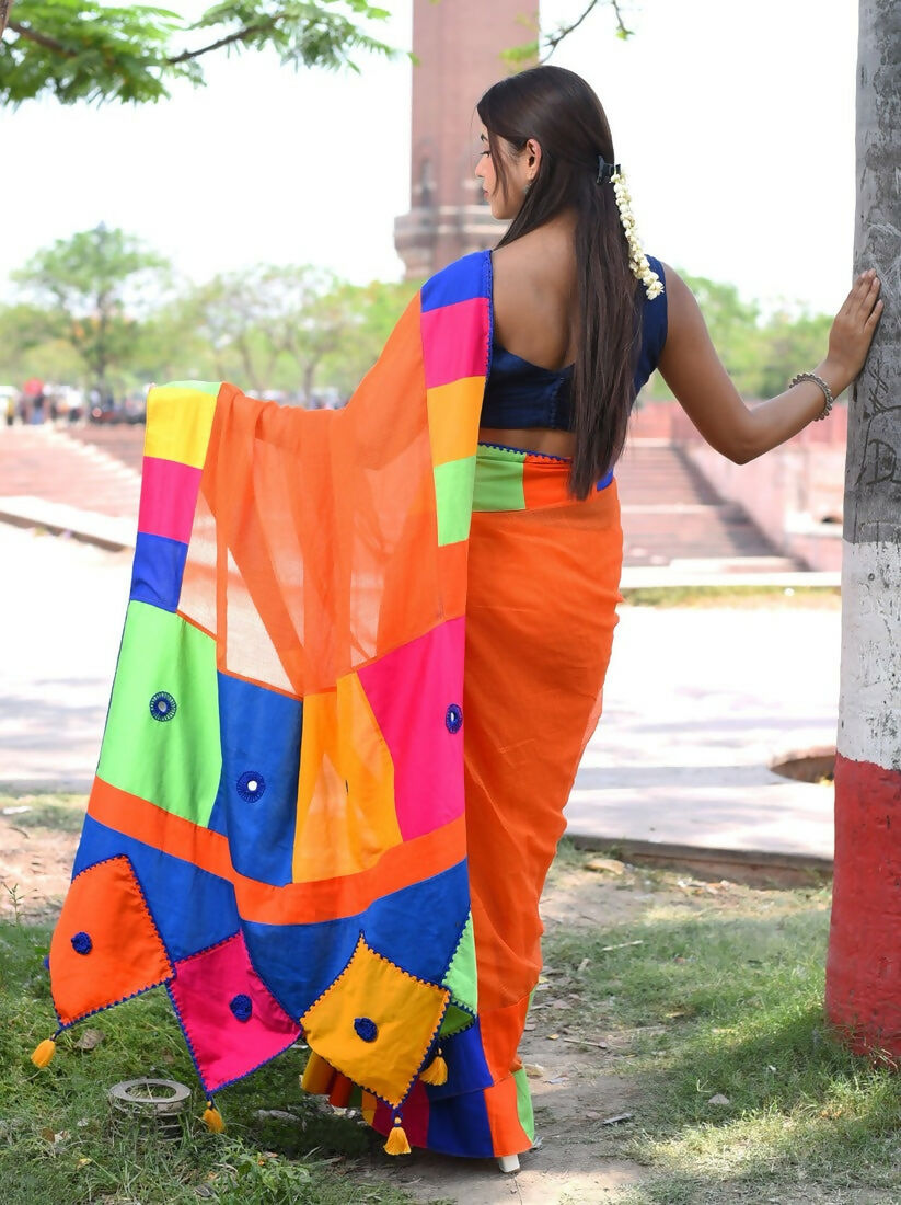 पतंग Orange Saree