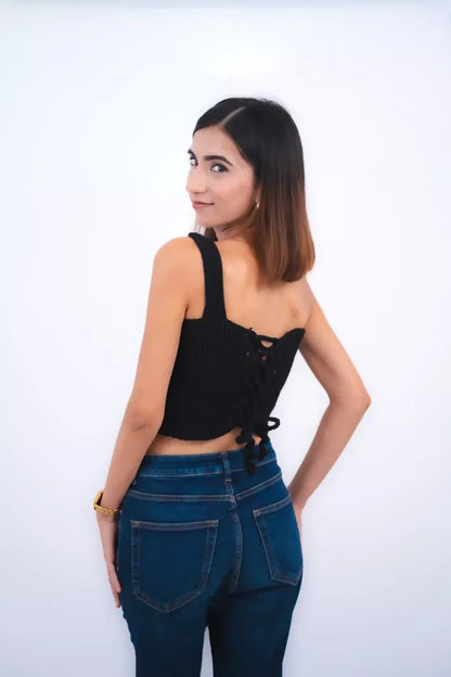 Scarlett Black One-Shoulder Top