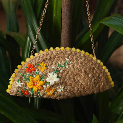 Bloom Half Moon Clutch Bag